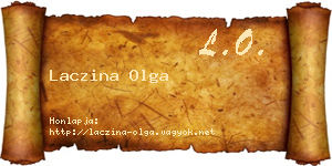 Laczina Olga névjegykártya